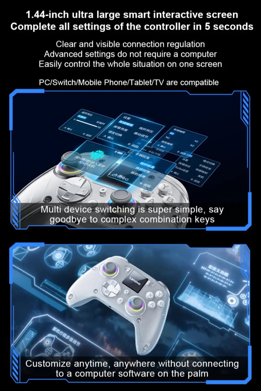 Comando Lenovo X01 com ecrã