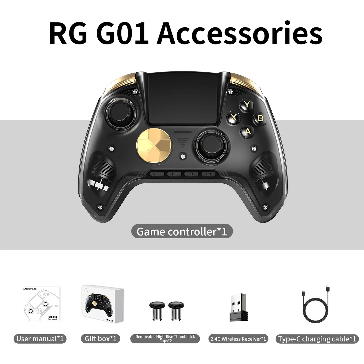 Comando Anbernic RG G01 com Tela Interativa